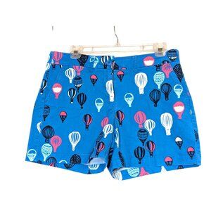 Hot Air Balloon Print Womens Blue Cotton Shorts Crown & Ivy Size 8